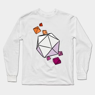 Lesbian Pride Colors Dice Long Sleeve T-Shirt